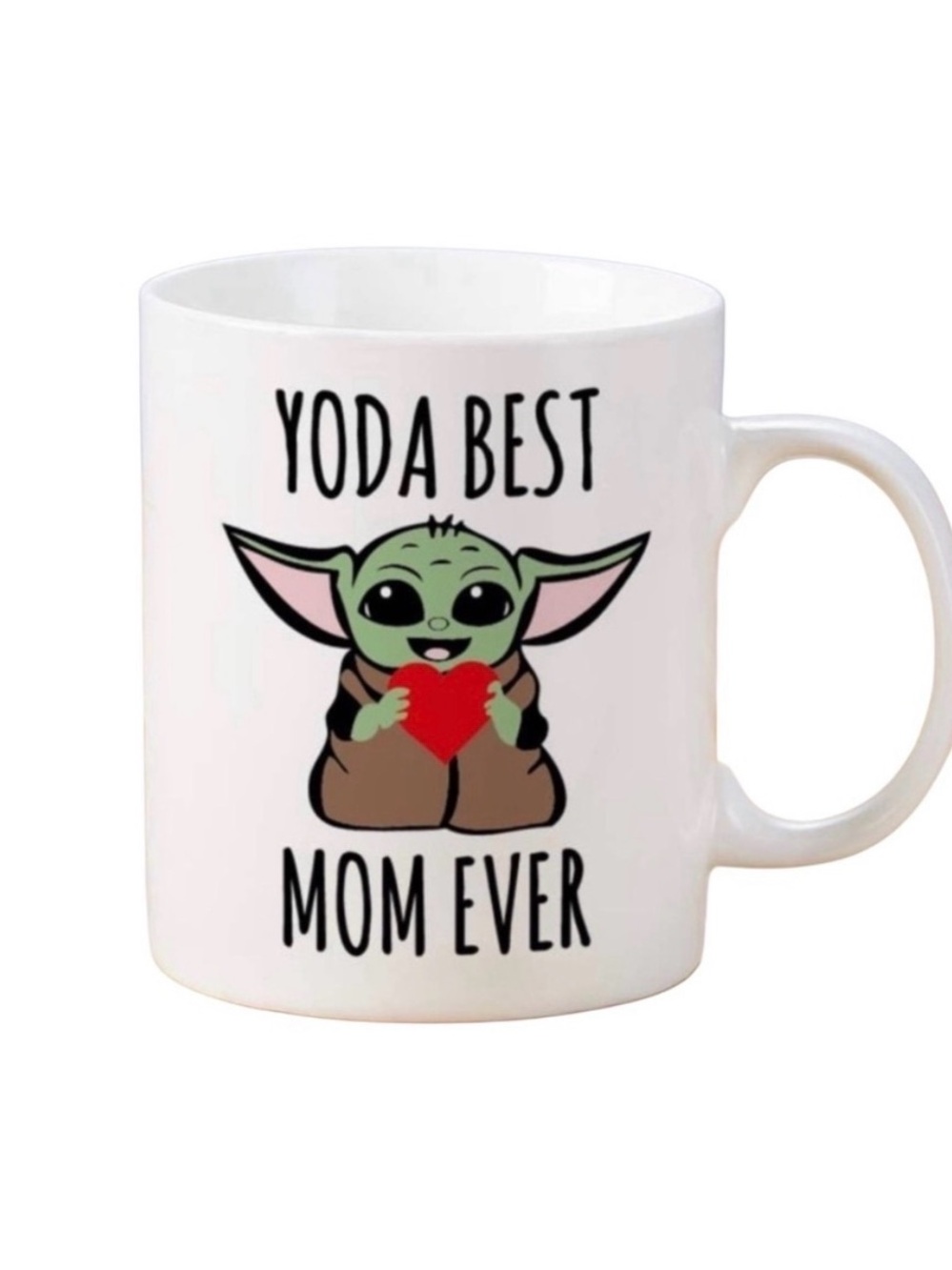 5/$25 😻 Yoda Best Mom Ever Ceramic Mug - White with Green & Red